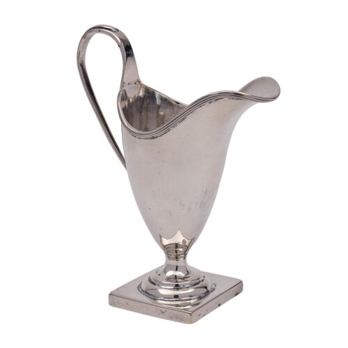 A George III silver cream jug, maker's mark worn, London, 17...