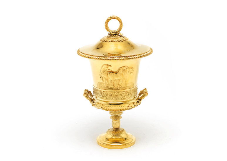 A George III silver-gilt two-handled cup and cover
