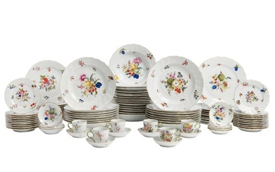 A Herend porcelain part dinner and tea service