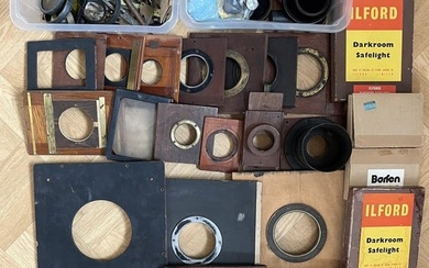 A LARGE Selection of Wood & Brass Camera Parts.
