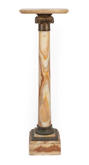 A Late 19th Century French Marble Column, with pivoting rectangular...