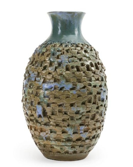 A Modern glazed studio pottery vase