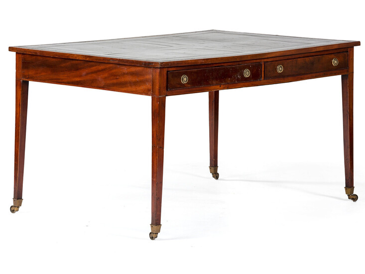 A Regency Mahogany and Leather Inset Writing Table