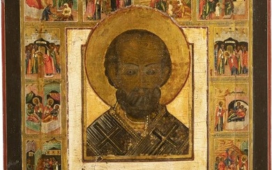 A VITA ICON OF ST. NICHOLAS OF MYRA Russian, 18th/19th cent