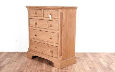 A Victorian style pine chest of drawers