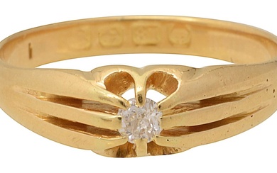A diamond set gypsy ring