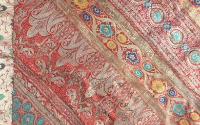A large Indian throw, decorated with tap