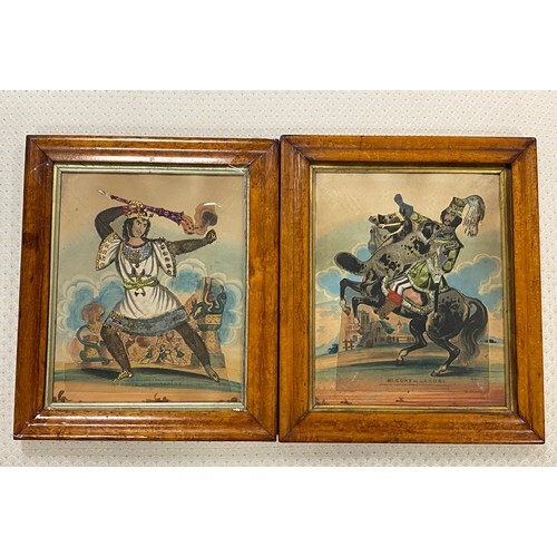 A matched pair of 19th century Theatrical tinsel prints, 'Mr...