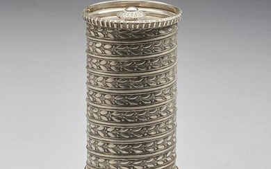 ARGENTIERE DEL XIX SECOLO Silver object, cylindrical
