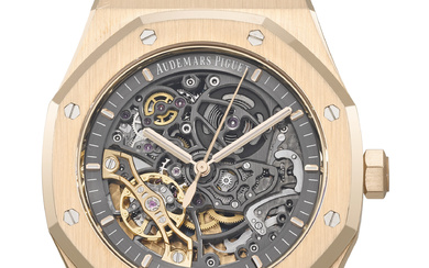 AUDEMARS PIGUET. A VERY RARE AND COVETED 18K PINK GOLD...