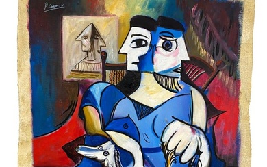 After Picasso Oil on Canvas Painting