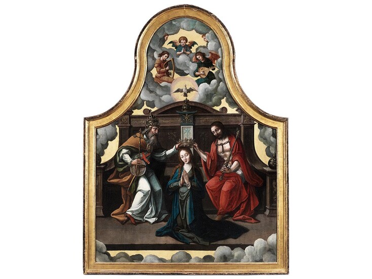 Ambrosius Benson, um 1495 Mailand – 1550 Brügge, zug./ Umkreis, Die Krönung Mariens