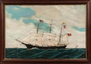 American School, Late 19th Century Portrait of the Clipper Ship Transit