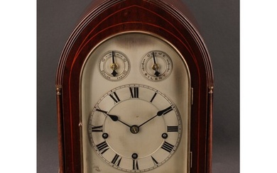 An early 20th century mahogany lancet bracket clock, 14.5cm ...