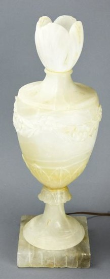 Antique Alabaster Urn Converted to Table Lamp