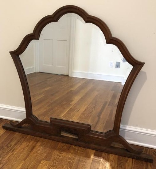 Antique Edwardian Carved Mantel or Vanity Mirror