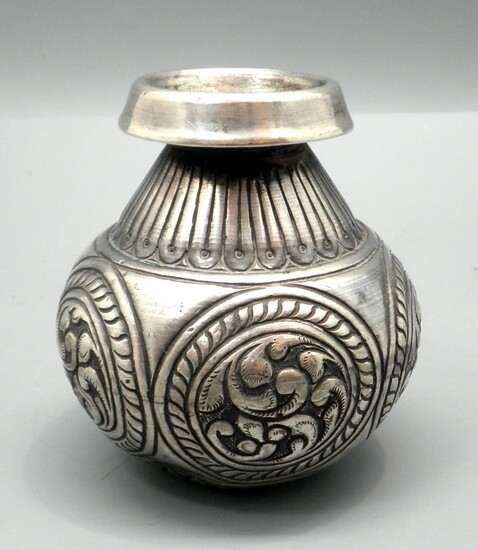 Antique India Silver Vase