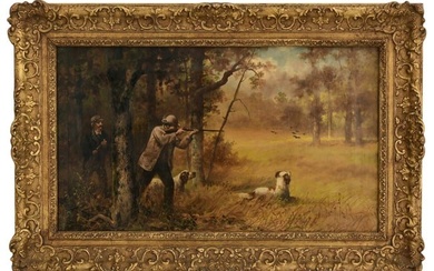 Arthur Burdett Frost (American, 1851-1928), Two Men Hunting with Dogs