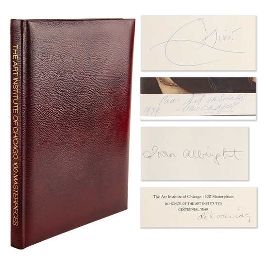Artists: Marc Chagall, Joan Miro, Ivan Albright, and Willem de Kooning Signed Book - The...