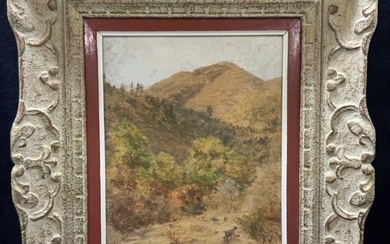 Attr J.C.Nicoll Signed Landscape Oil Painting