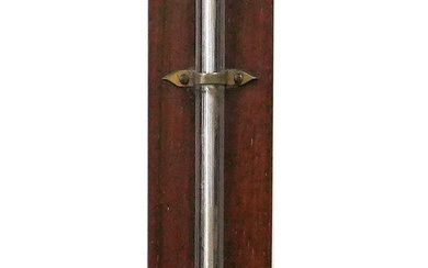 BENNETT, CHEAPSIDE: A VICTORIAN ROSEWOOD STICK BAROMETER AND THERMOMETER