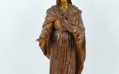 Bibi Hilton's Virgin Mary With Cherubs 19" Sculpture