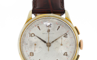 Breitling, "Tour D'Italie", réf. 1190, montre chronographe plaqué or, années 1950Mouvement: cal. Venus 188, mécaniqueBoîtier: n°819393