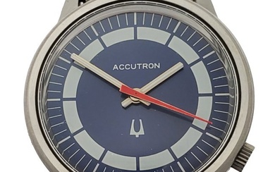 Bulova Accutron Blue Dial Vintage Mens Wrist Watch to Fix