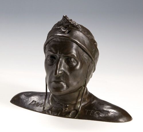 Busto di Dante Alighieri. Scultura in bronzo... - Lot 282 - Pierre Bergé & Associés