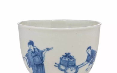 *CHINE, XIXe siècle Petit bol en porcelaine bleu blanc