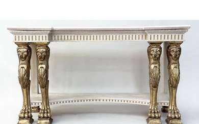 CONSOLE TABLE, Neo Classical form giltwood and gesso-moulded...