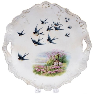 Cake Plate, Marked R.S. Prussia 11"