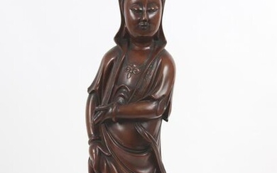 Carved Wood Guanyin, 19th-20th C.