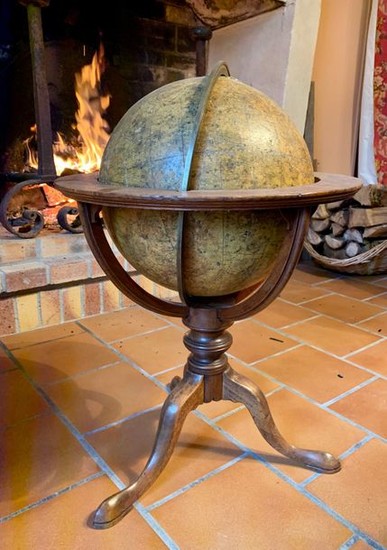 Celestial Globe, captioned New Celestal Globe, Cary's, By...
