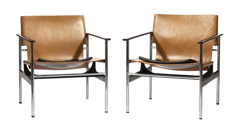 Charles Pollock for Knoll Sling Armchairs