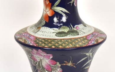 Chinese Famille Noire Porcelain Vase
