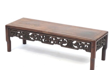 Chinese hardwood low table, possible Hongmu, 30cm H x 104cm ...