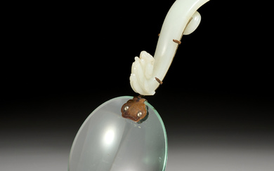 Chinese jade mounted magnifying glass