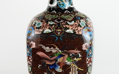 Cloisonne Enamel Dragon Motif Vase
