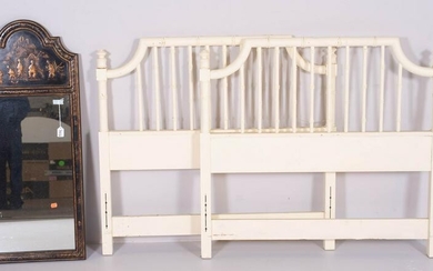 Cream painted faux bamboo twin size bed