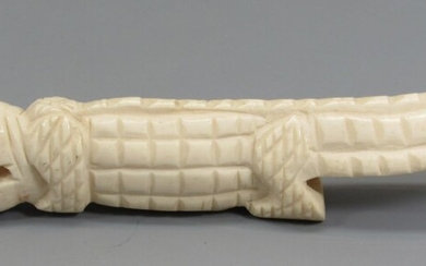 Crocodile - Old African Ivory Carving