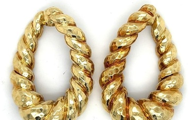 DAVID WEBB 18K Yellow Gold Hoop Earrings