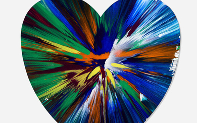 Damien Hirstb.1965, Heart Spin Painting