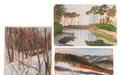 Deborah Kriger Oil Paintings of Landscapes, Late 20th Century