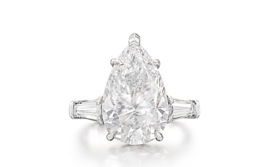 Diamond Ring | 6.19克拉 梨形 D色 鑽石 戒指
