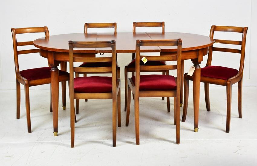 Dining Table & 6 Ladder Back Chairs