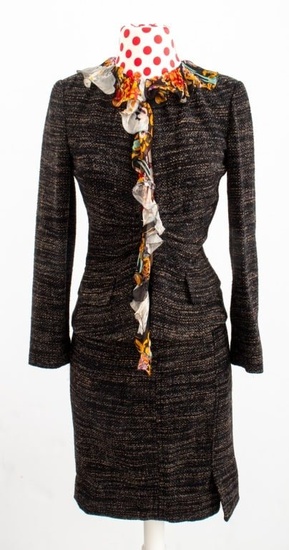 Dolce & Gabbana Tweed Skirt Suit