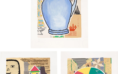 Donald Baechler, Three works: (i) Blue Pitcher; (ii) Yellow House; (iii) Beachball, from Some of My Subjects