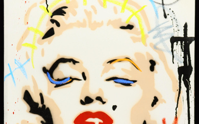 "Drawing Icona_ Marilyn Monroe #XX" 24x40 Original Painting on Canvas by Tadas Zaicikas (Zaicikas)