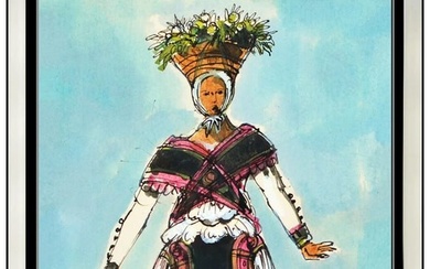 Eugene Berman Original Gouache Painting Costume Design Otello Signed Framed Art